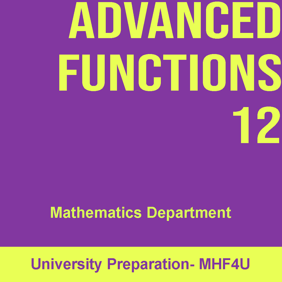 MHF4U, Grade 12 Advanced Functions, Online Course